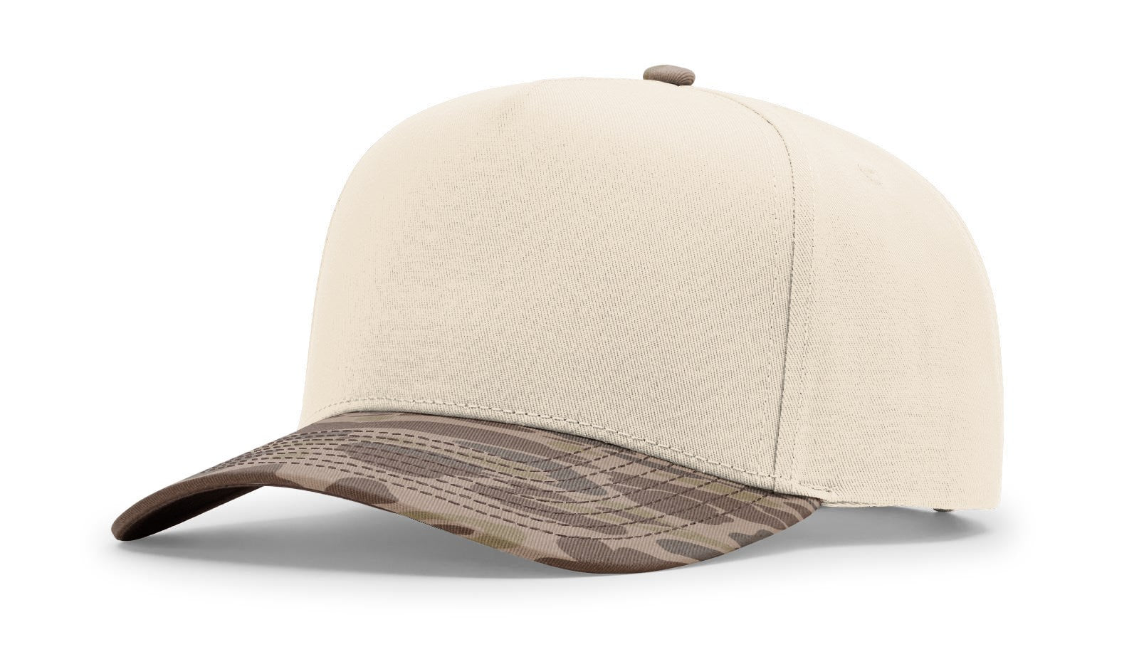 Richardson 323fpc Full Fabric Five Panel Champ Cap - Cream Bark Duck Camo