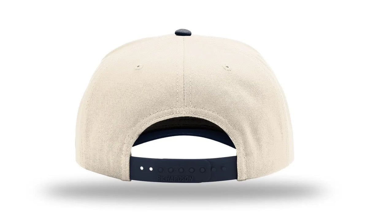 Richardson 323fpc Full Fabric Five Panel Champ Cap - Cream Navy