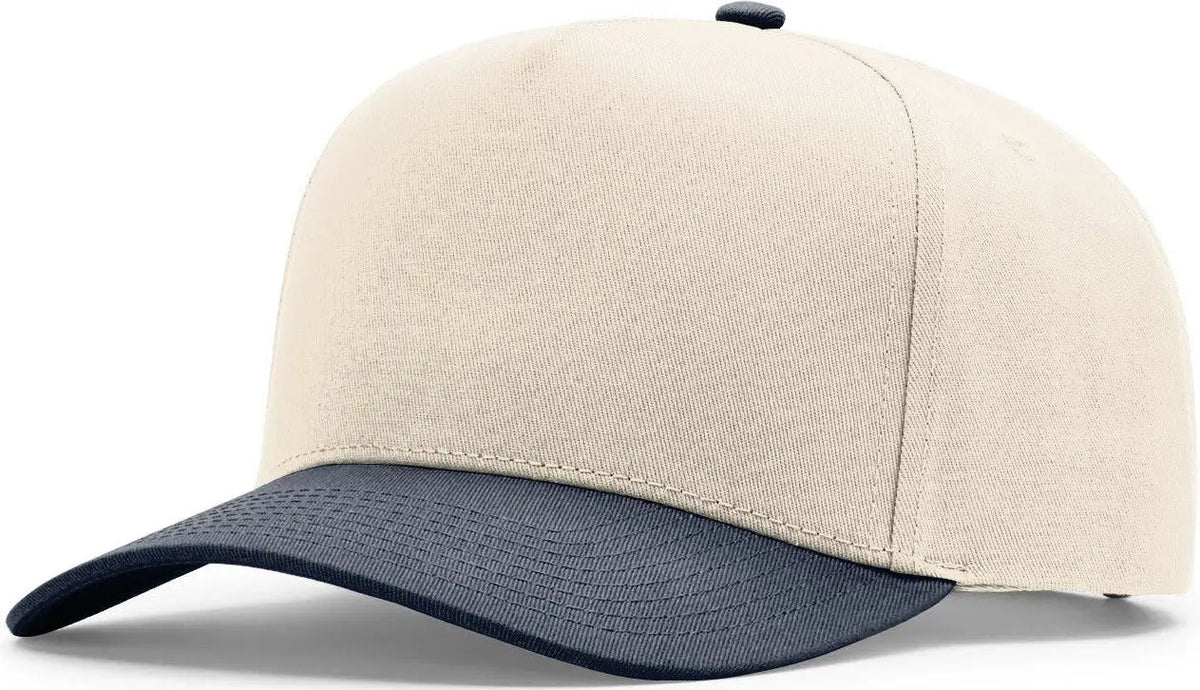 Richardson 323fpc Full Fabric Five Panel Champ Cap - Cream Navy