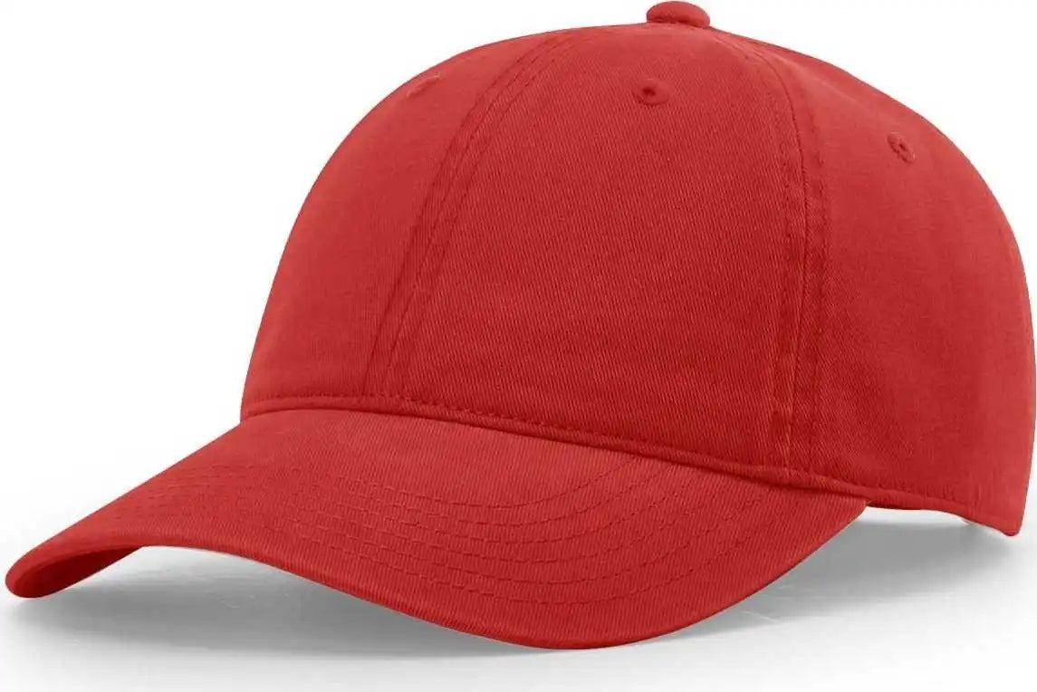 Richardson 326 Brushed Canvas Dad Caps Red / Osfm