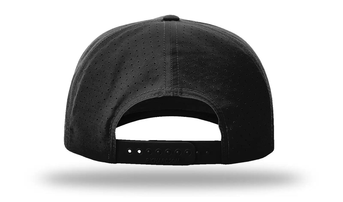 Richardson 355 Laser Perf Performance Rope Cap - Black Black-gray - Osfm