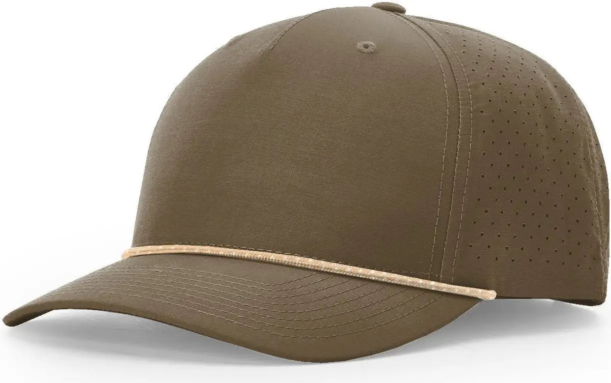 Richardson 355 Laser Perf Performance Rope Cap - Dark Loden Tannin-gray - Osfm