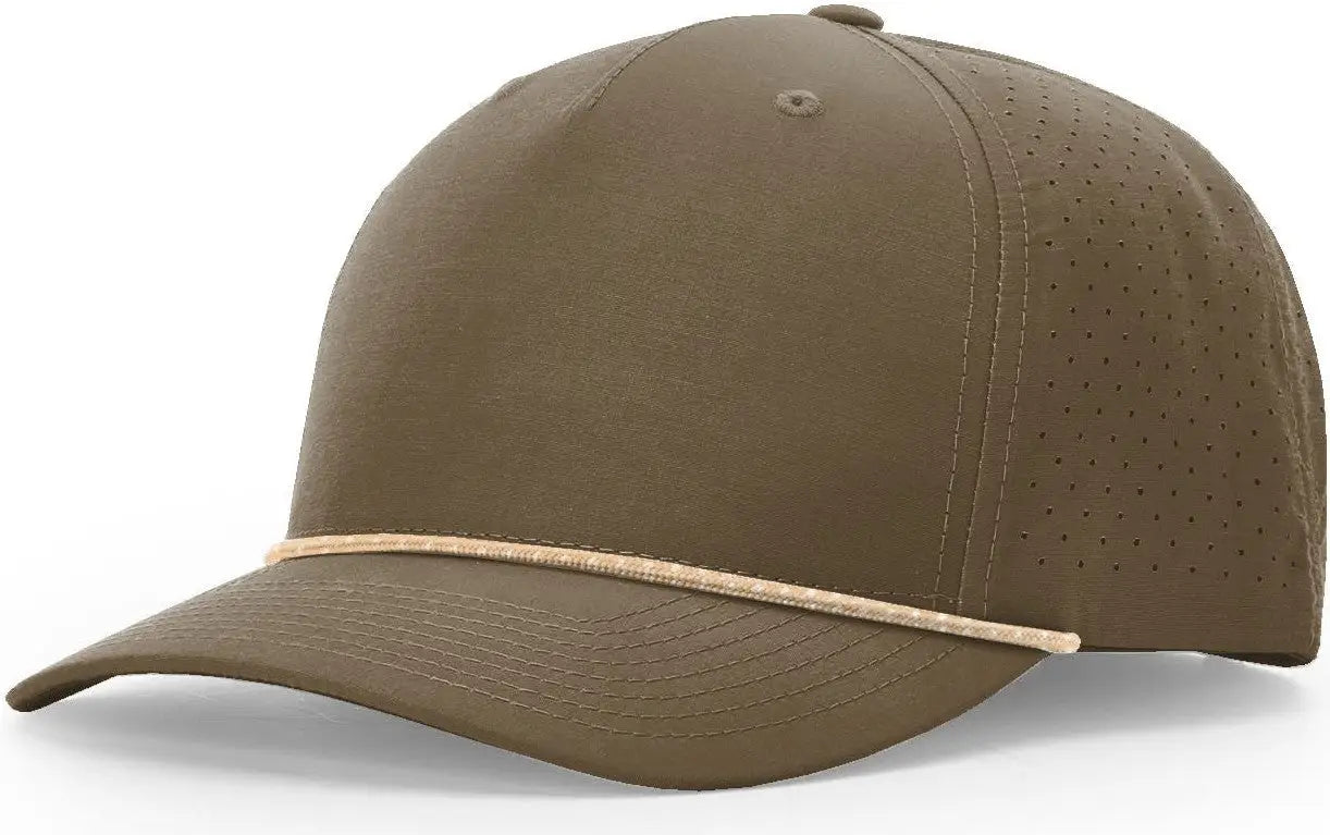 Richardson 355 Laser Perf Performance Rope Cap - Dark Loden Tannin-gray - Osfm