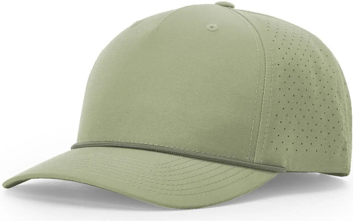 Richardson 355 Laser Perf Performance Rope Cap - Light Olive - Osfm