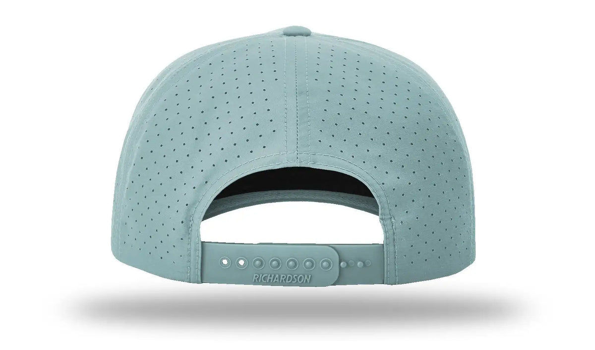 Richardson 355 Laser Perf Performance Rope Cap - Smoke Blue Gray-white - Osfm
