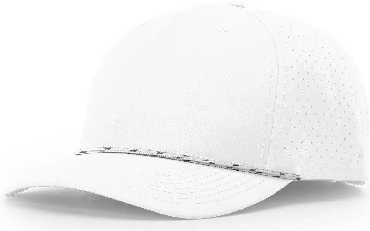 Richardson 355 Laser Perf Performance Rope Cap - White White-black - Osfm