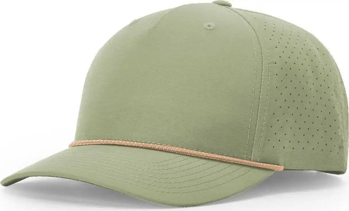 Richardson 355 Laser Perf Performance Rope Caps Light Olive / Osfm