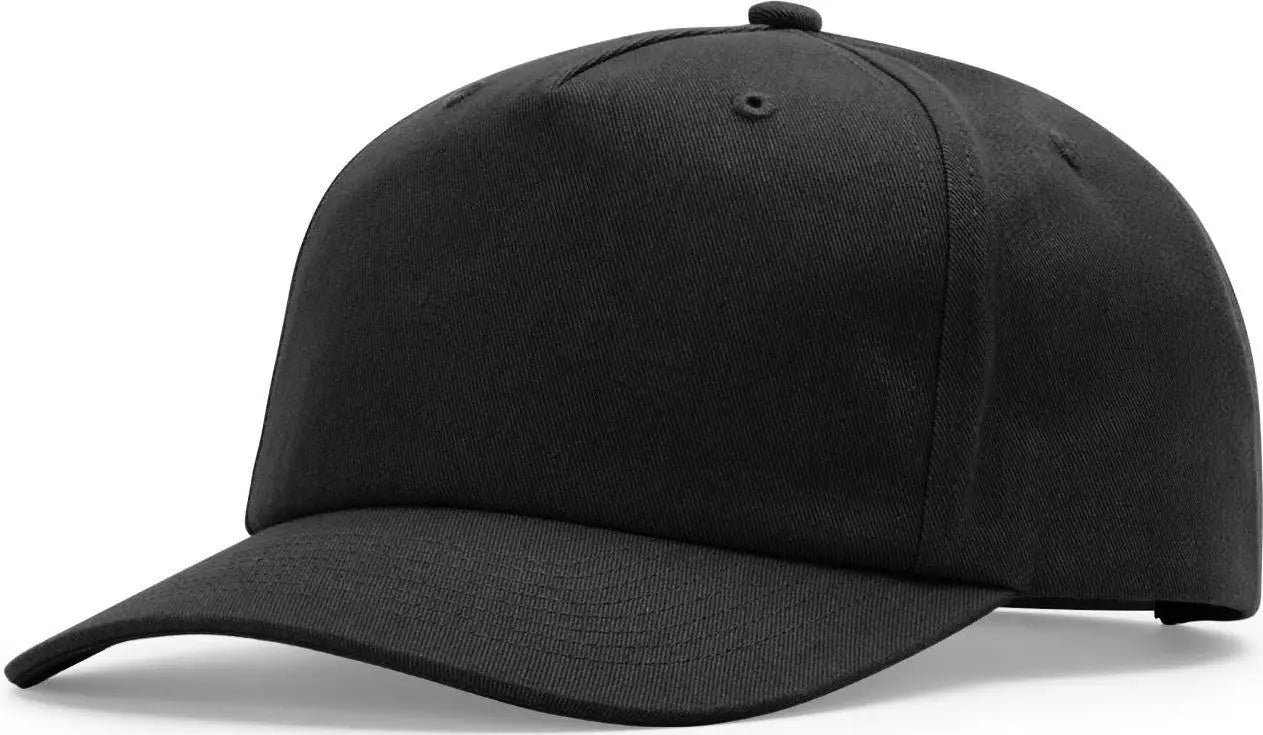Richardson 356 5 Panel Relaxed Gramps Cap - Black - Osfm