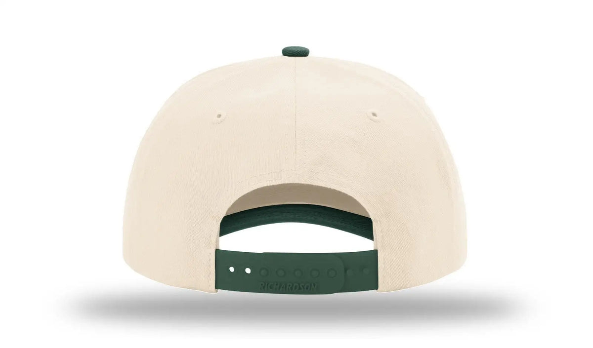 Richardson 356 5 Panel Relaxed Gramps Cap - Cream Dark Green - Forest / Osfm