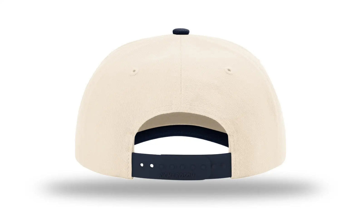Richardson 356 5 Panel Relaxed Gramps Cap - Cream Navy