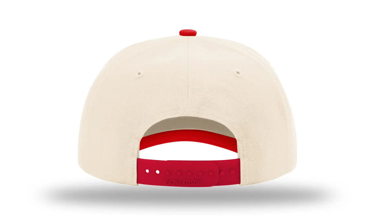 Richardson 356 5 Panel Relaxed Gramps Cap - Cream Red - Osfm