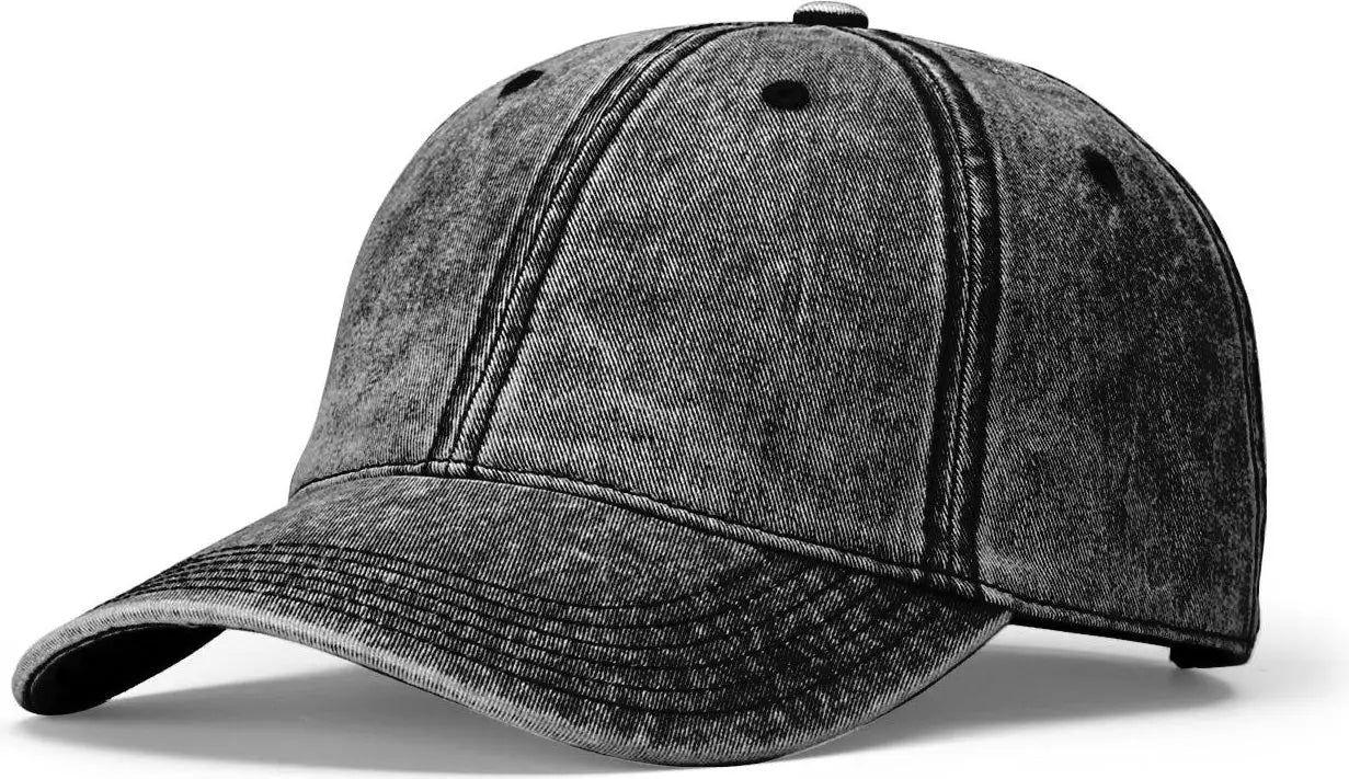 Richardson 382 Snow Washed Cap - Black Denim - Osfm