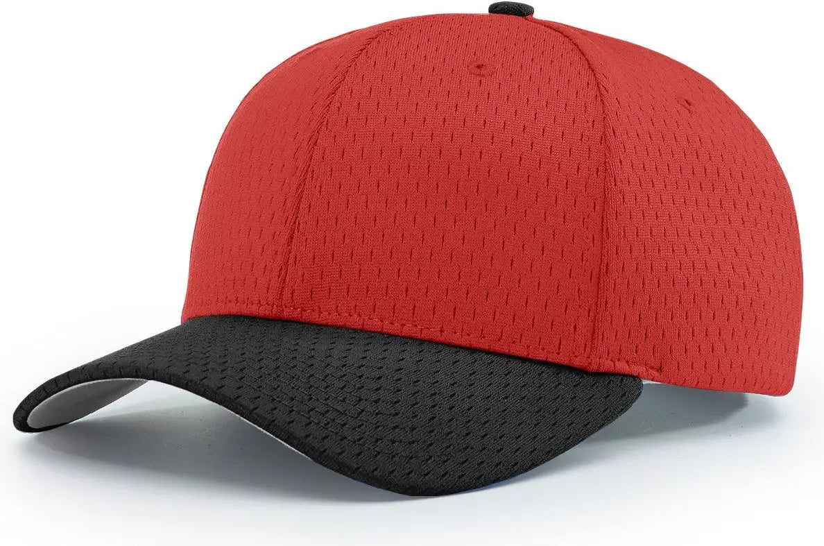 Richardson 414 Pro Mesh Adjustable Cap - Red Black