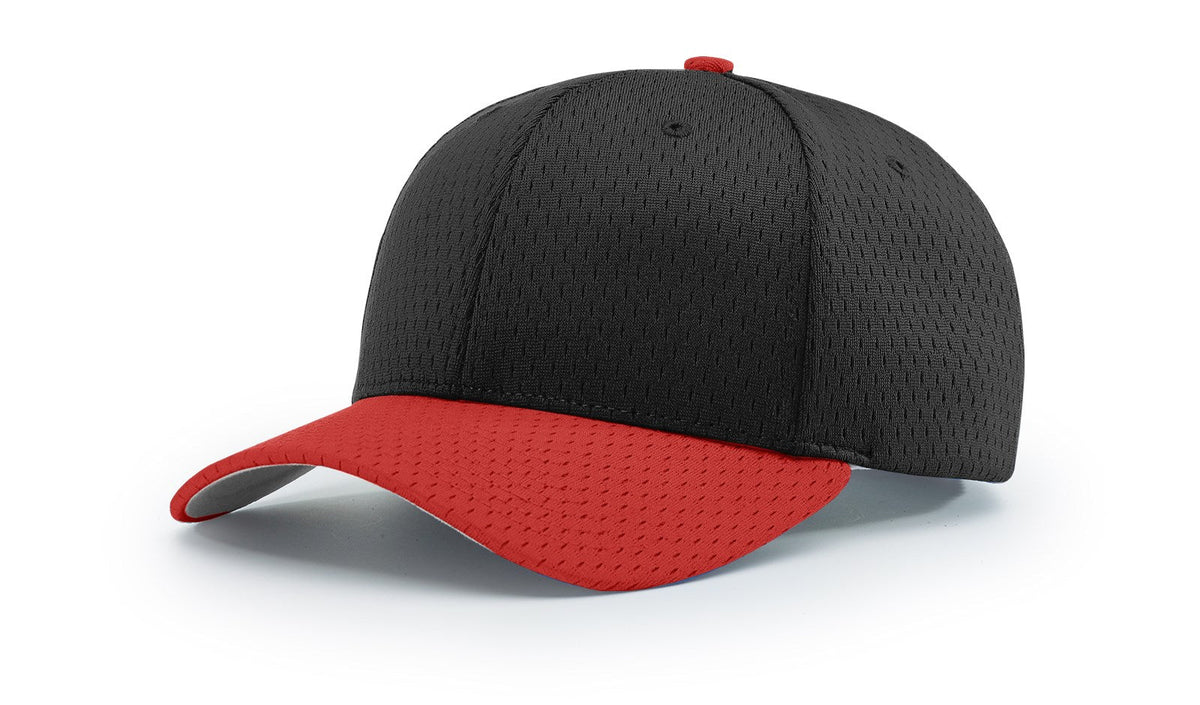 Richardson 414 Pro Mesh Adjustable Caps - Black Red