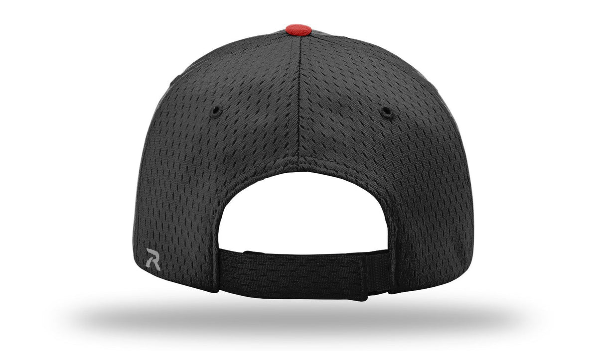 Richardson 414 Pro Mesh Adjustable Caps - Black Red