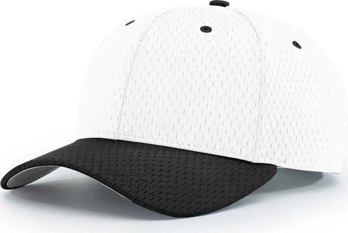 Richardson 414 Pro Mesh Adjustable Caps - White Black - Sm