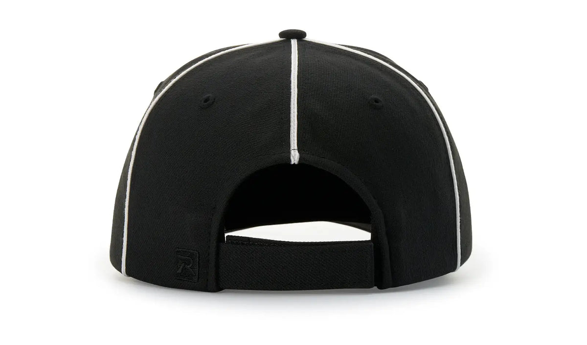Richardson 420 Referee Surge Cap - Adjustable - Black White / Osfm
