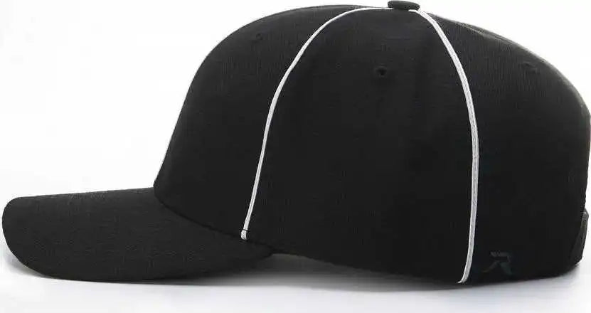 Richardson 420 Referee Surge Strapback Caps - Black White - Osfm