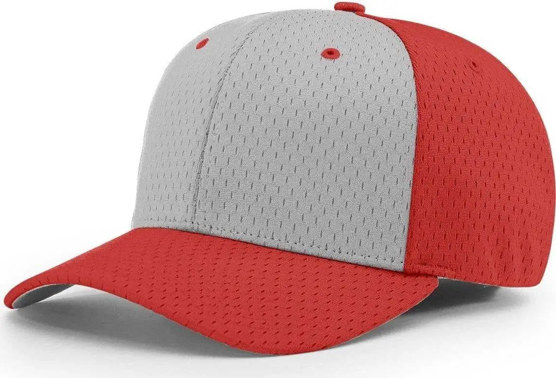 Richardson 495 Pro Mesh R-flex Caps - Alternate Grey Red - Gray / Sm