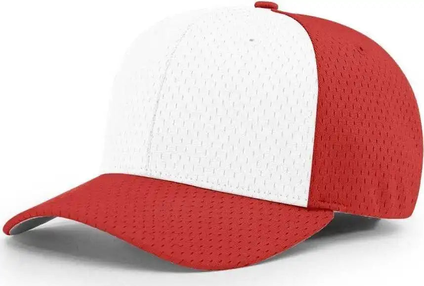 Richardson 495 Pro Mesh R-flex Caps - Alternate White Red - Sm