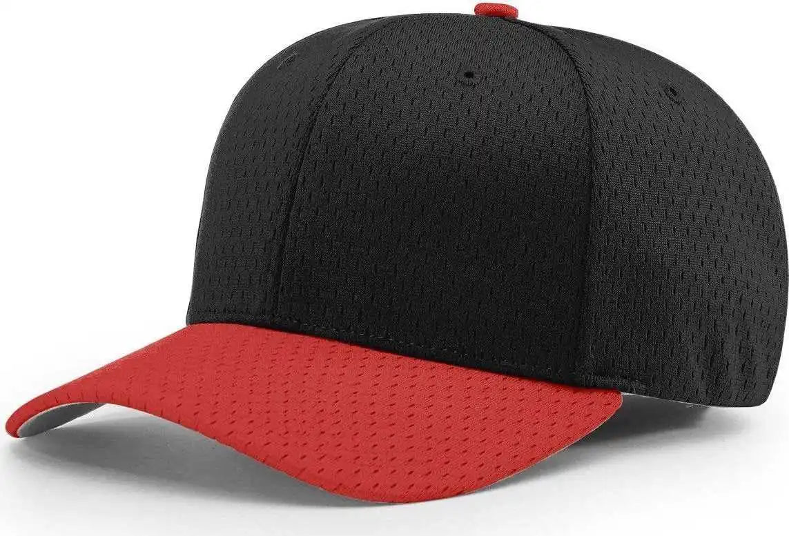 Richardson 495 Pro Mesh R-flex Caps - Black Red - Sm