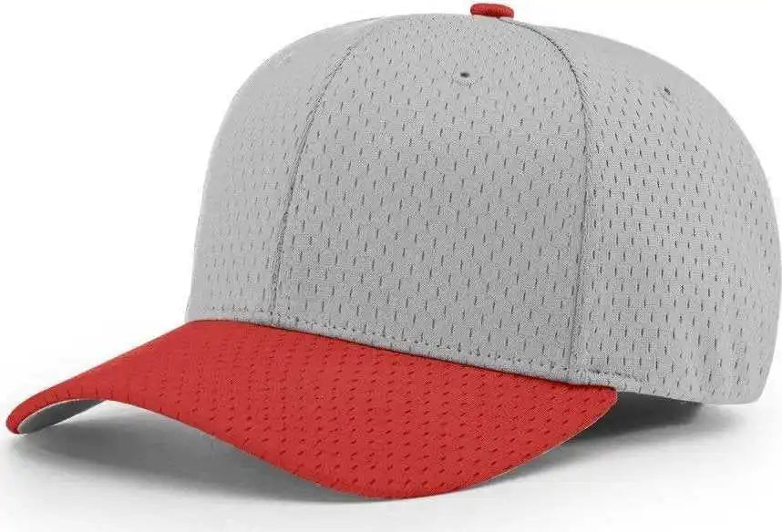 Richardson 495 Pro Mesh R-flex Caps - Grey Red