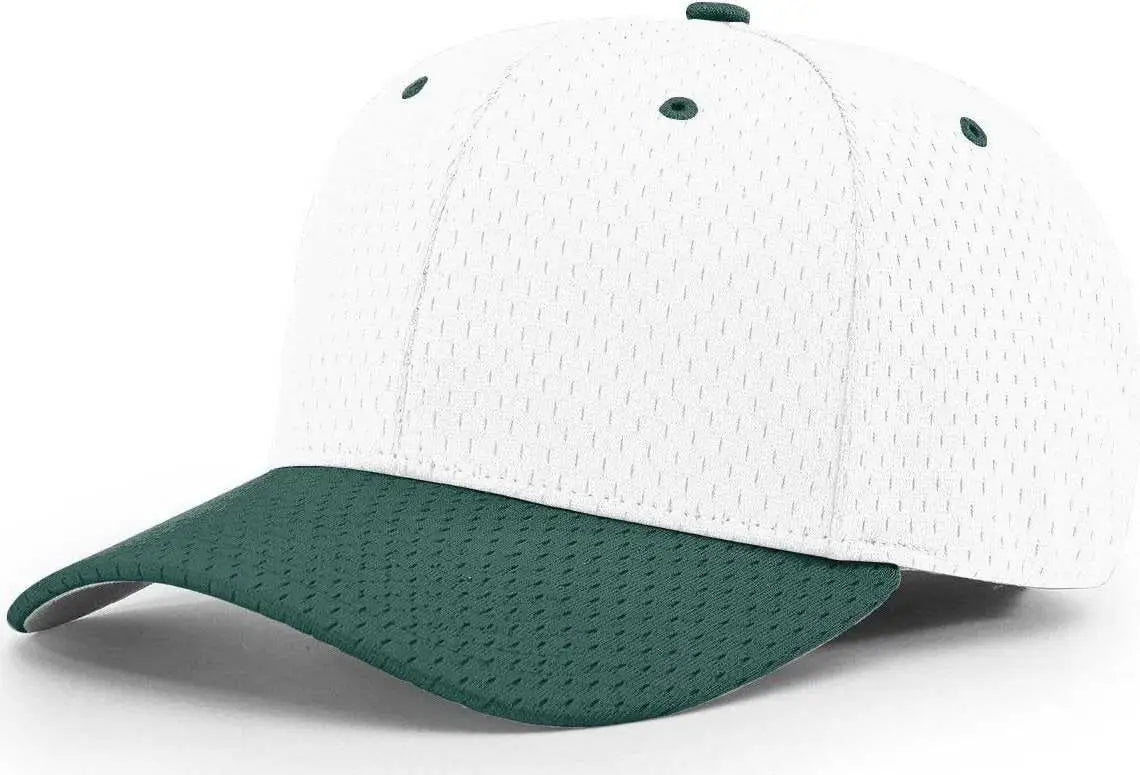 Richardson 495 Pro Mesh R-flex Caps - White Dark Green - Forest / Sm