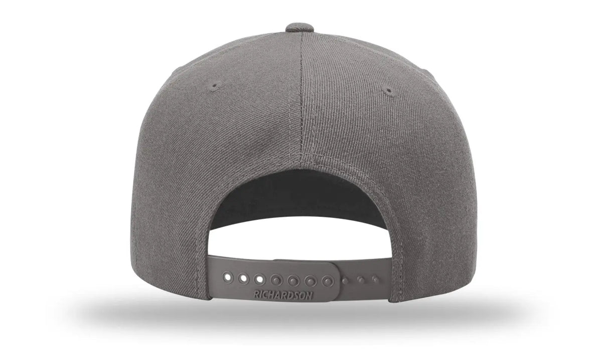 Richardson 510 Acrylic-wool Blend Flatbill Snapback Cap - Charcoal
