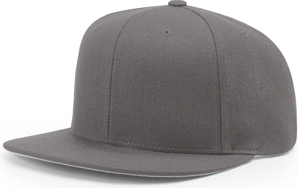 Richardson 510 Acrylic-wool Blend Flatbill Snapback Cap - Charcoal