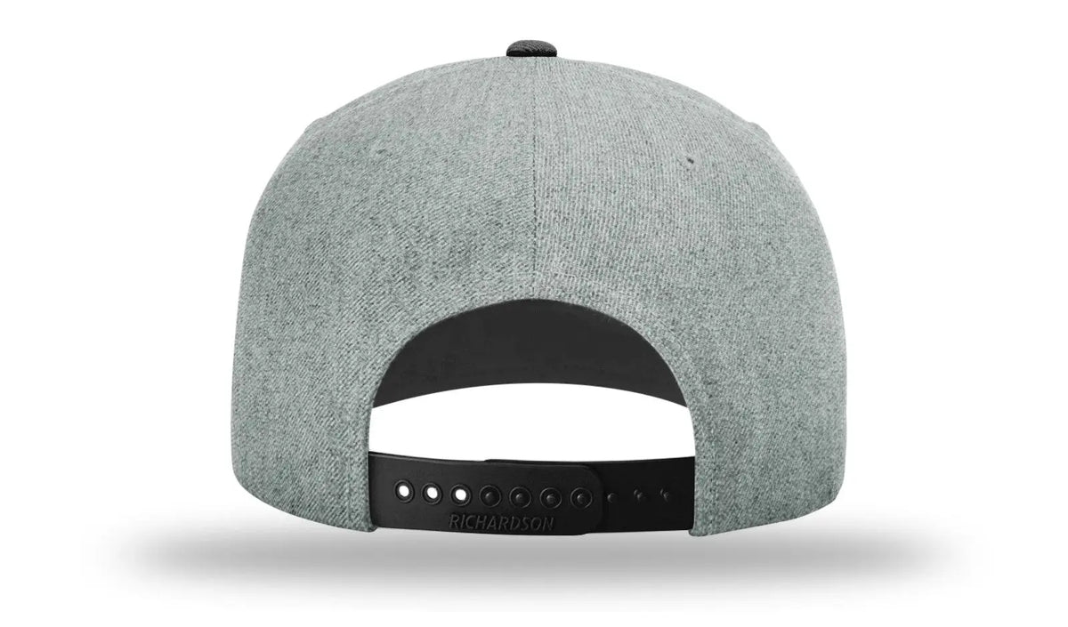 Richardson 510 Acrylic-wool Blend Flatbill Snapback Cap - Heather Gray Black - Osfm