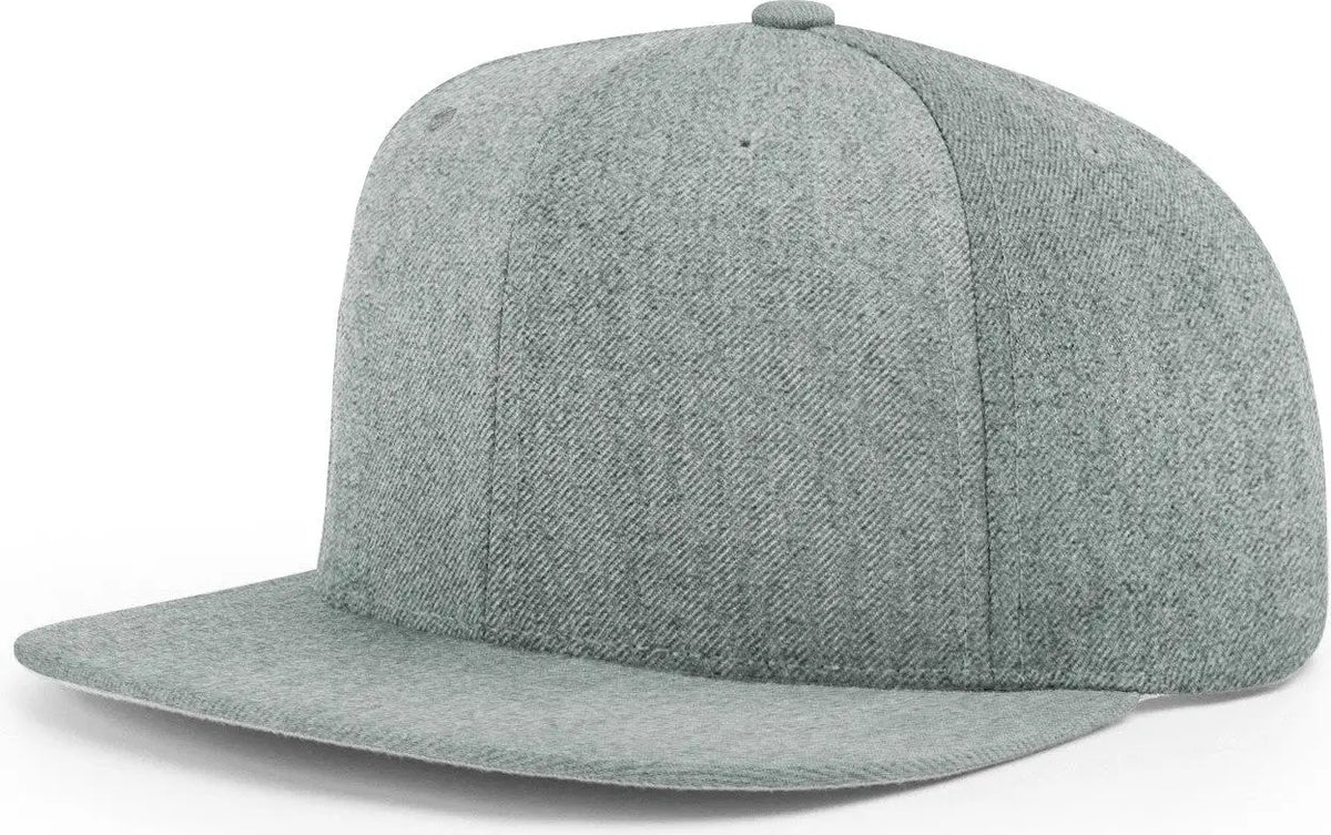 Richardson 510 Acrylic-wool Blend Flatbill Snapback Cap - Heather Gray - Osfm