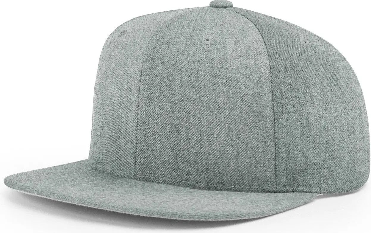 Richardson 510 Acrylic-wool Blend Flatbill Snapback Cap - Heather Gray - Osfm