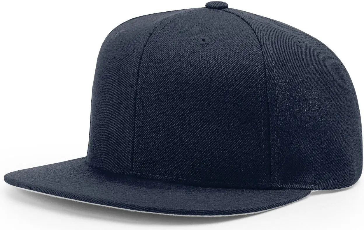 Richardson 510 Acrylic-wool Blend Flatbill Snapback Cap - Navy - Osfm