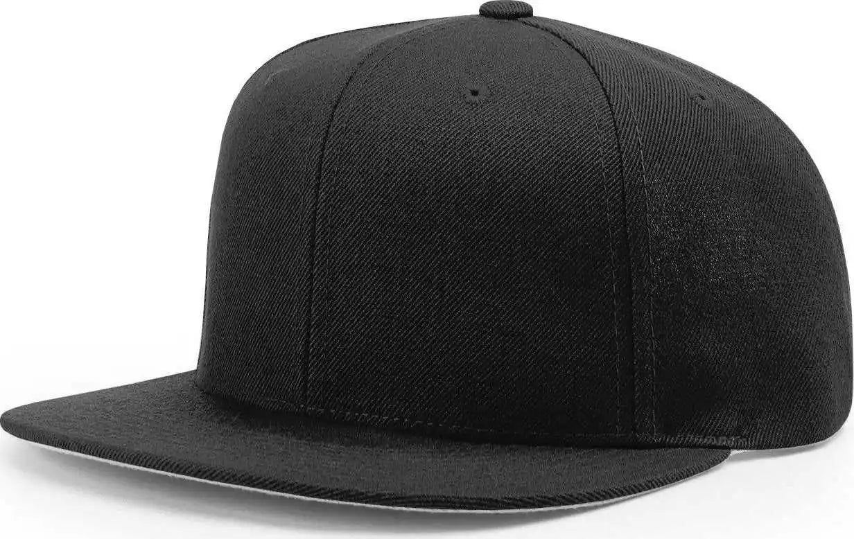 Richardson 510 Wool Flatbill Snapback Caps Black / Osfm