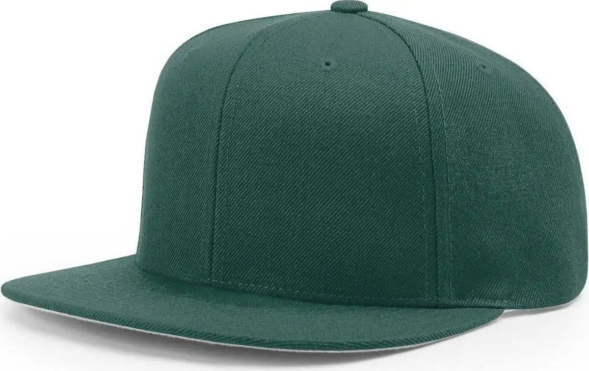 Richardson 510 Wool Flatbill Snapback Caps - Dark Green - Forest / Osfm