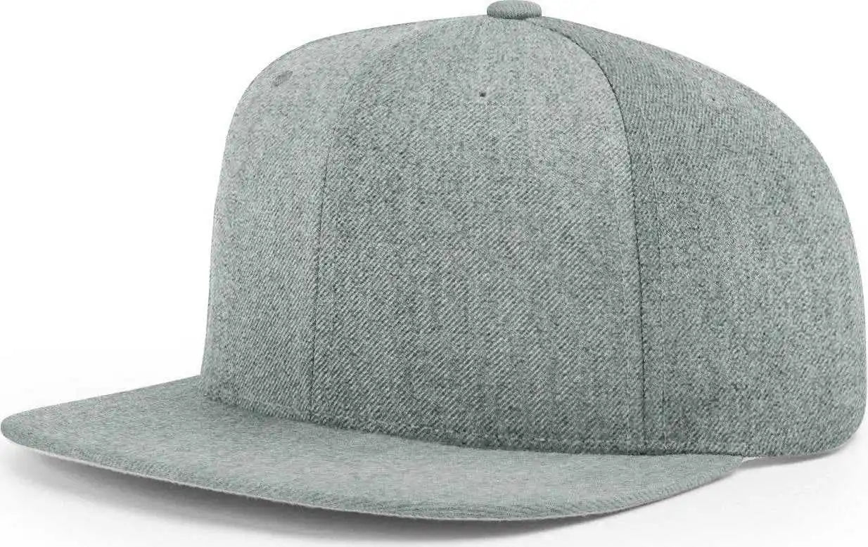 Richardson 510 Wool Flatbill Snapback Caps Heather Grey Gray / Osfm
