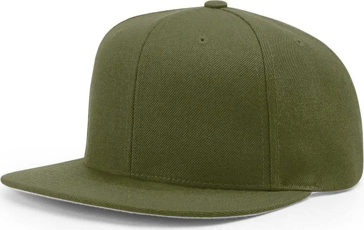 Richardson 510 Wool Flatbill Snapback Caps - Loden - Dark Gray / Osfm