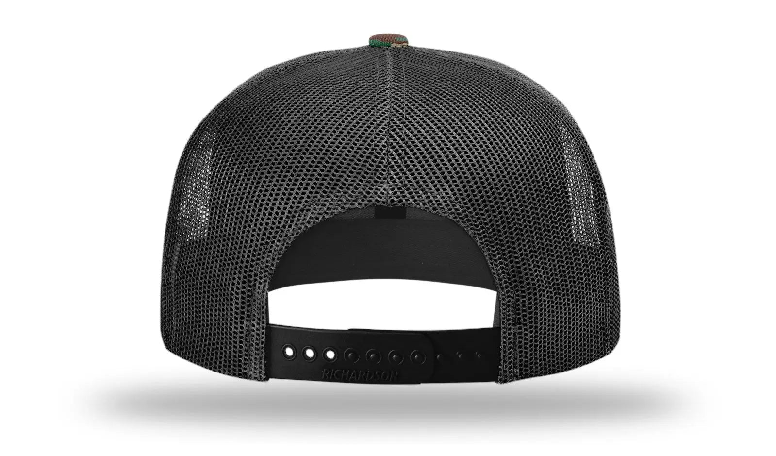 Richardson 511 Acrylic-wool Blend Flatbill Trucker Cap - Green Camo Black - Osfm