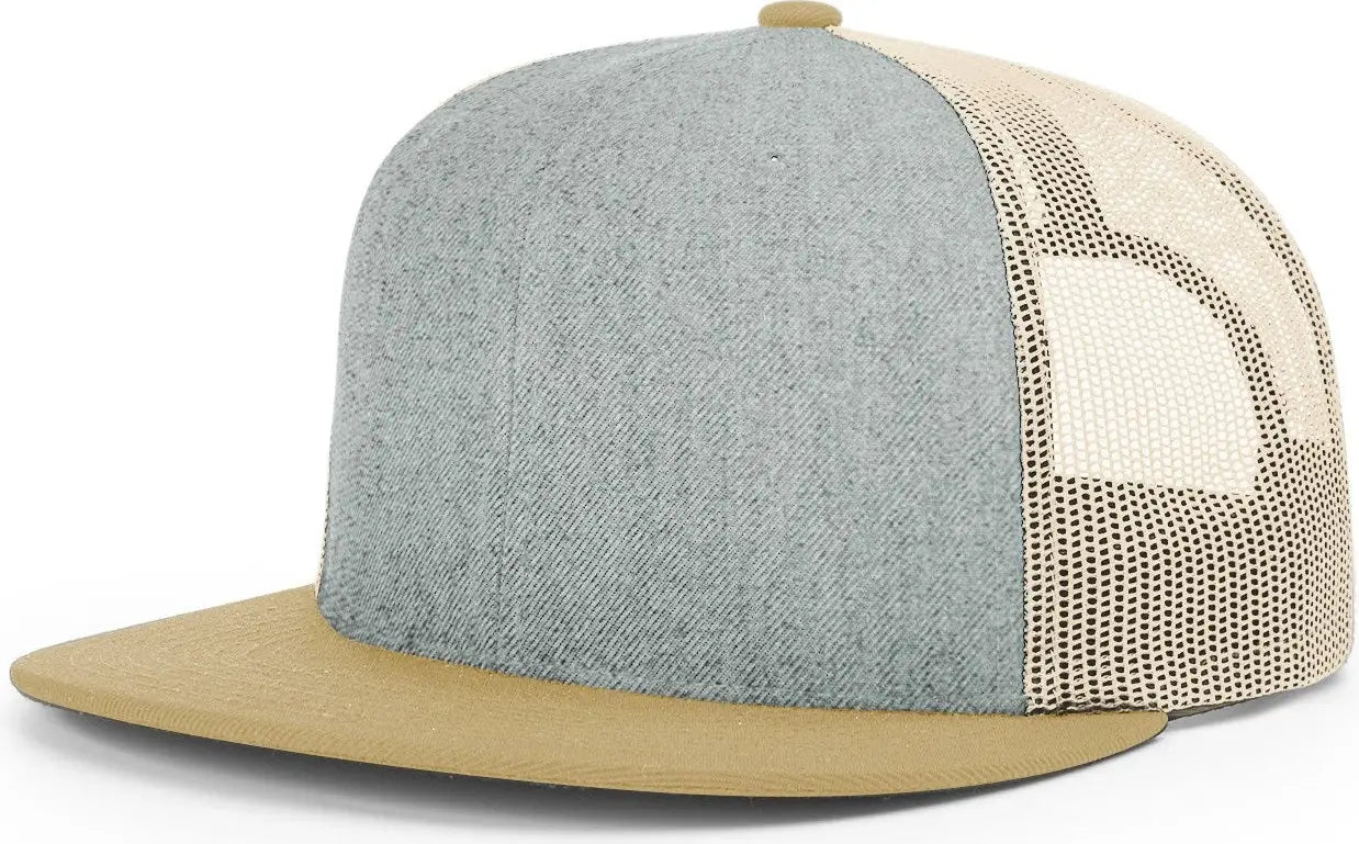 Richardson 511 Acrylic-wool Blend Flatbill Trucker Cap - Heather Gray Birch Biscuit - Osfm