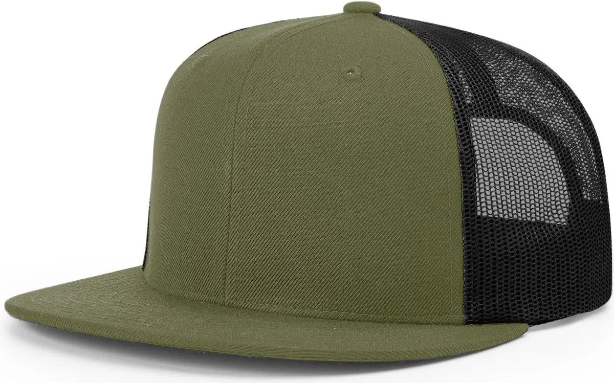 Richardson 511 Acrylic-wool Blend Flatbill Trucker Cap - Loden Black - Osfm