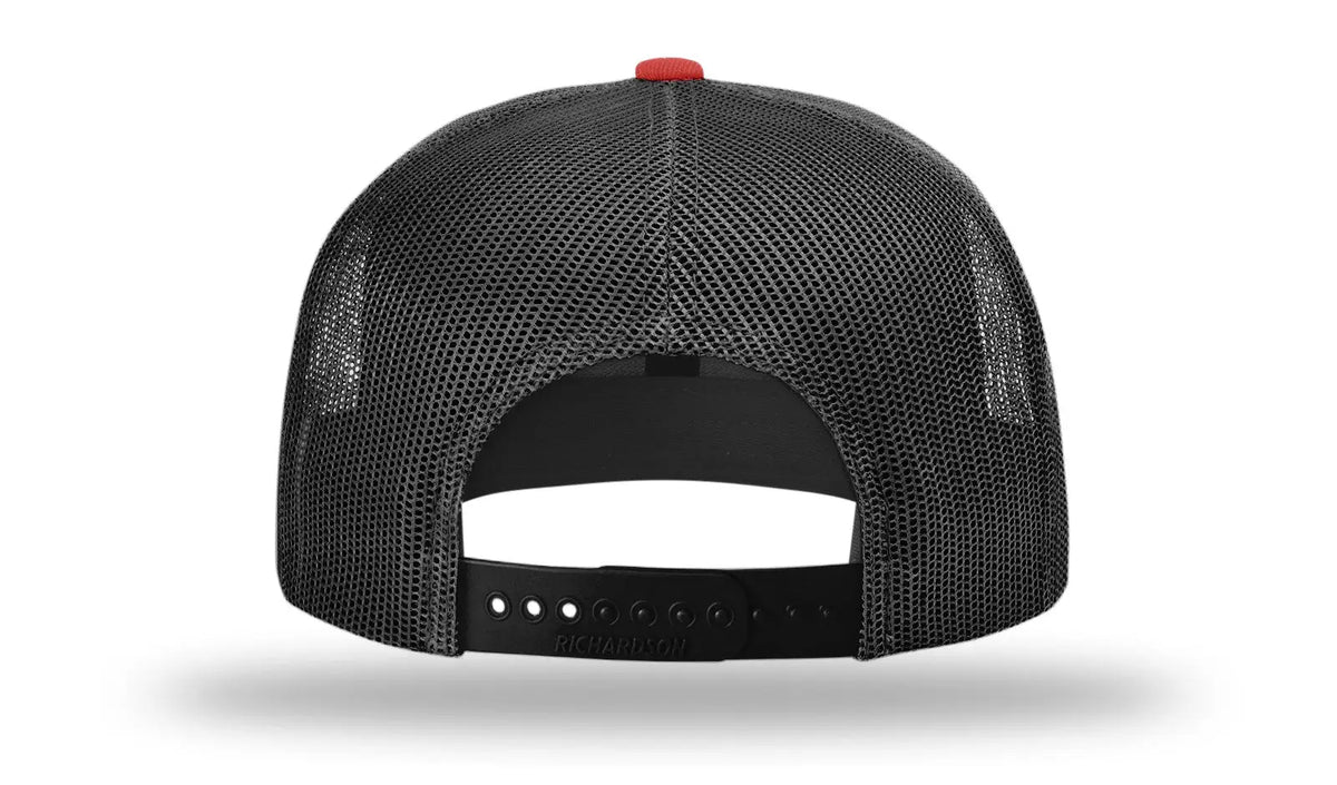Richardson 511 Acrylic-wool Blend Flatbill Trucker Cap - Red Black - Osfm
