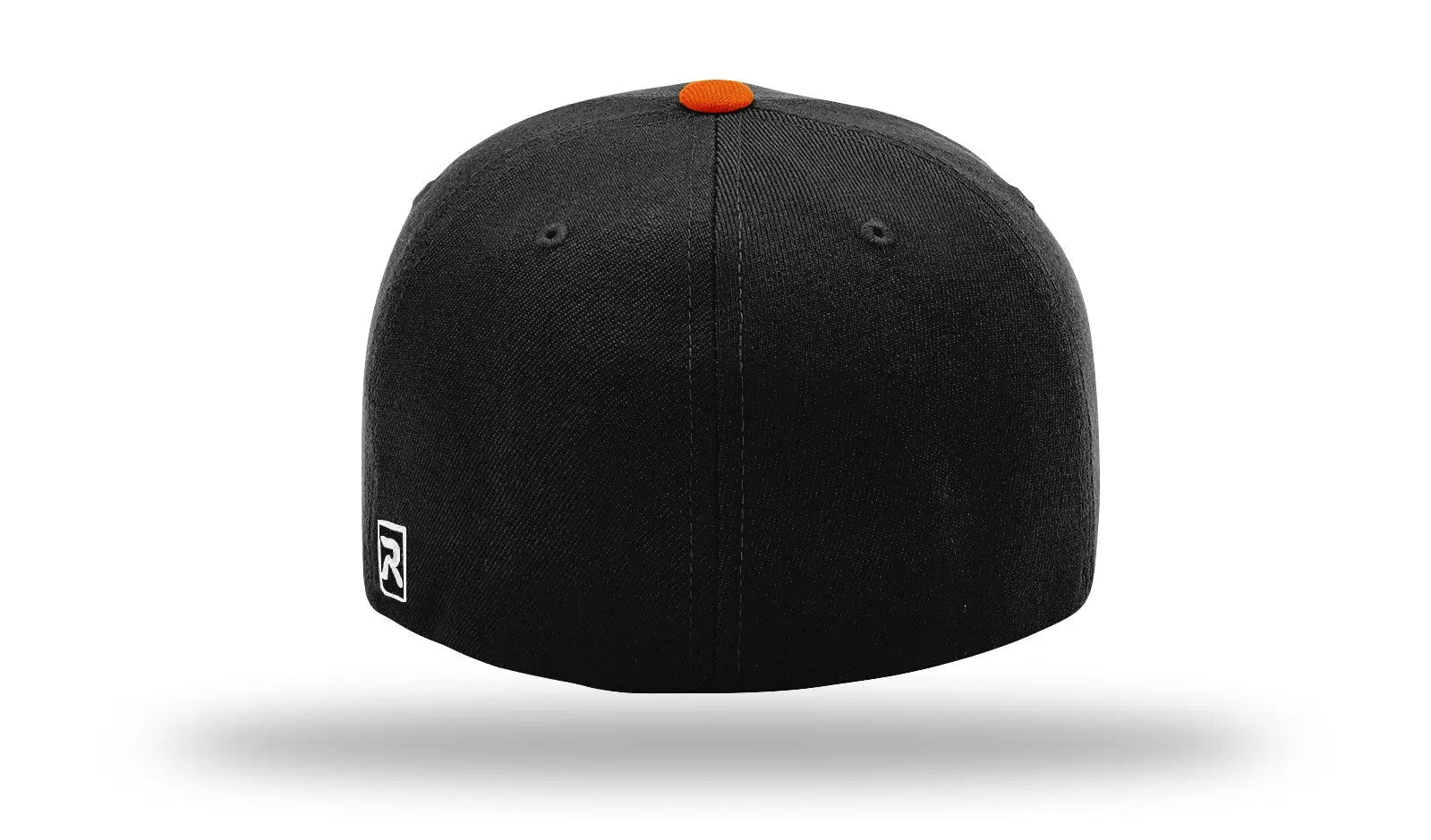 Richardson 585 Acrylic-wool Blend R-flex Cap - Black Orange - Lg-xl