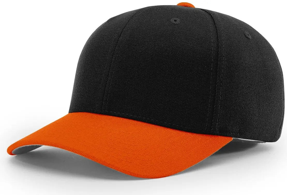 Richardson 585 Acrylic-wool Blend R-flex Cap - Black Orange