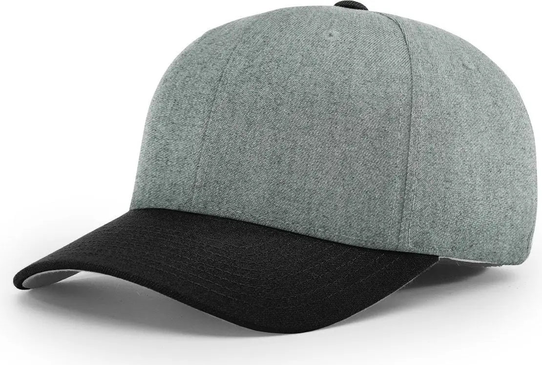 Richardson 585 Acrylic-wool Blend R-flex Cap - Heather Gray Black