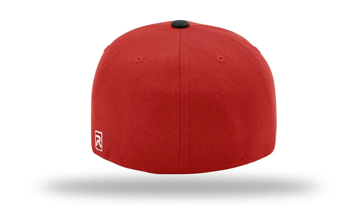 Richardson 585 Acrylic-wool Blend R-flex Cap - Red Black