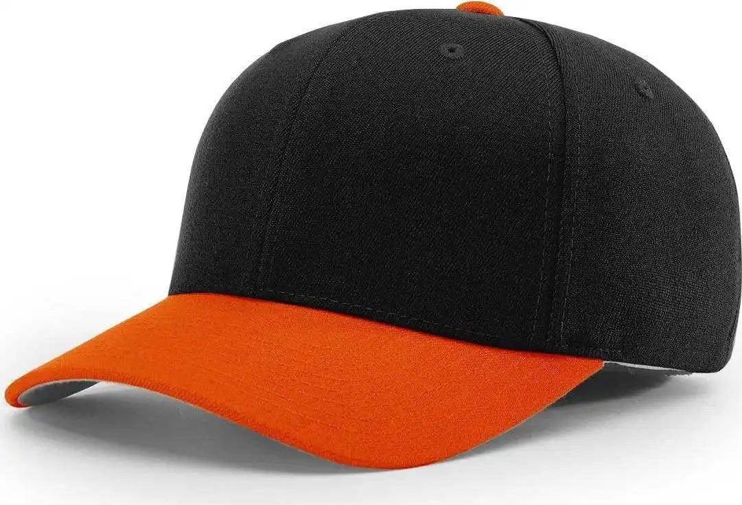 Richardson 585 Wool Blend r Flex Caps Black Orange / Sm