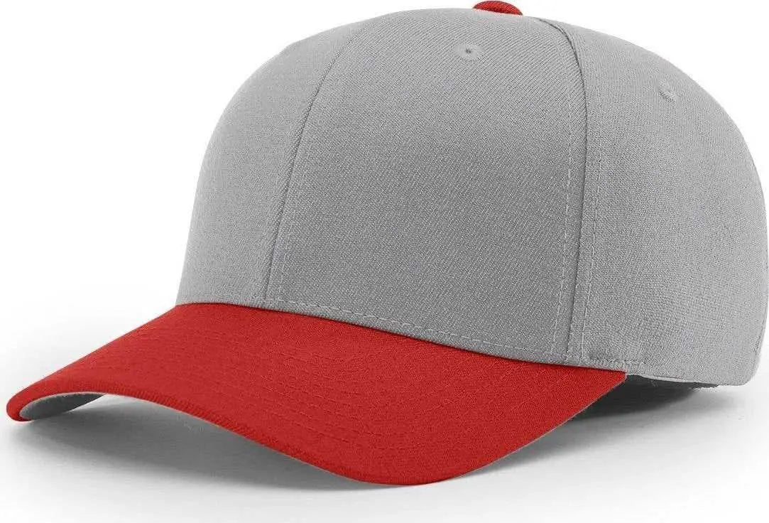 Richardson 585 Wool Blend R-flex Caps - Grey Red - Gray / Sm