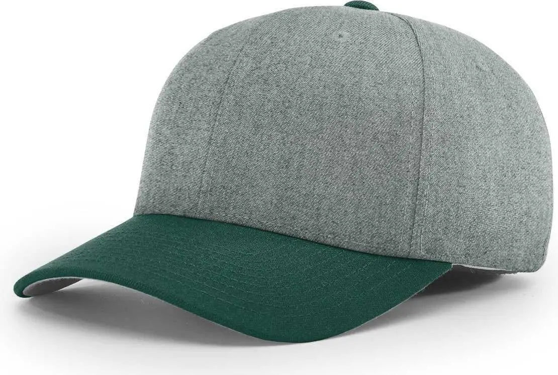 Richardson 585 Wool Blend R-flex Caps - Heather Gray Dark Green - Forest / Xs-sm