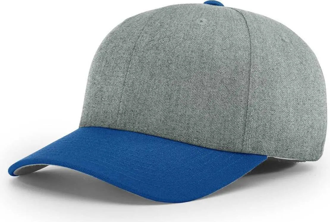 Richardson 585 Wool Blend R-flex Caps - Heather Gray Royal