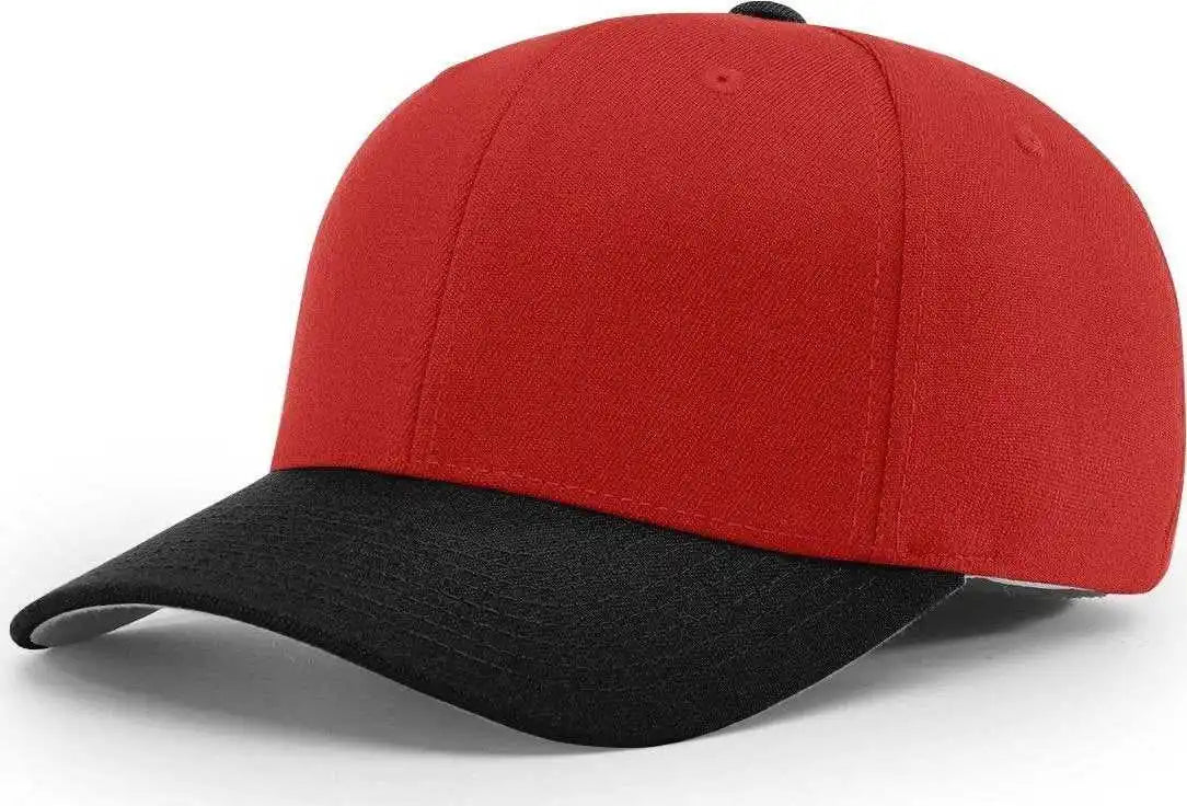 Richardson 585 Wool Blend R-flex Caps - Red Black - Sm